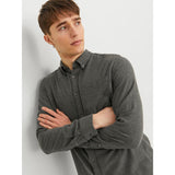 Montivo - Grey Melange Button Down Shirt