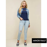 Montivo - (Minor Fault) Light Blue Skinny Ripped Jeans