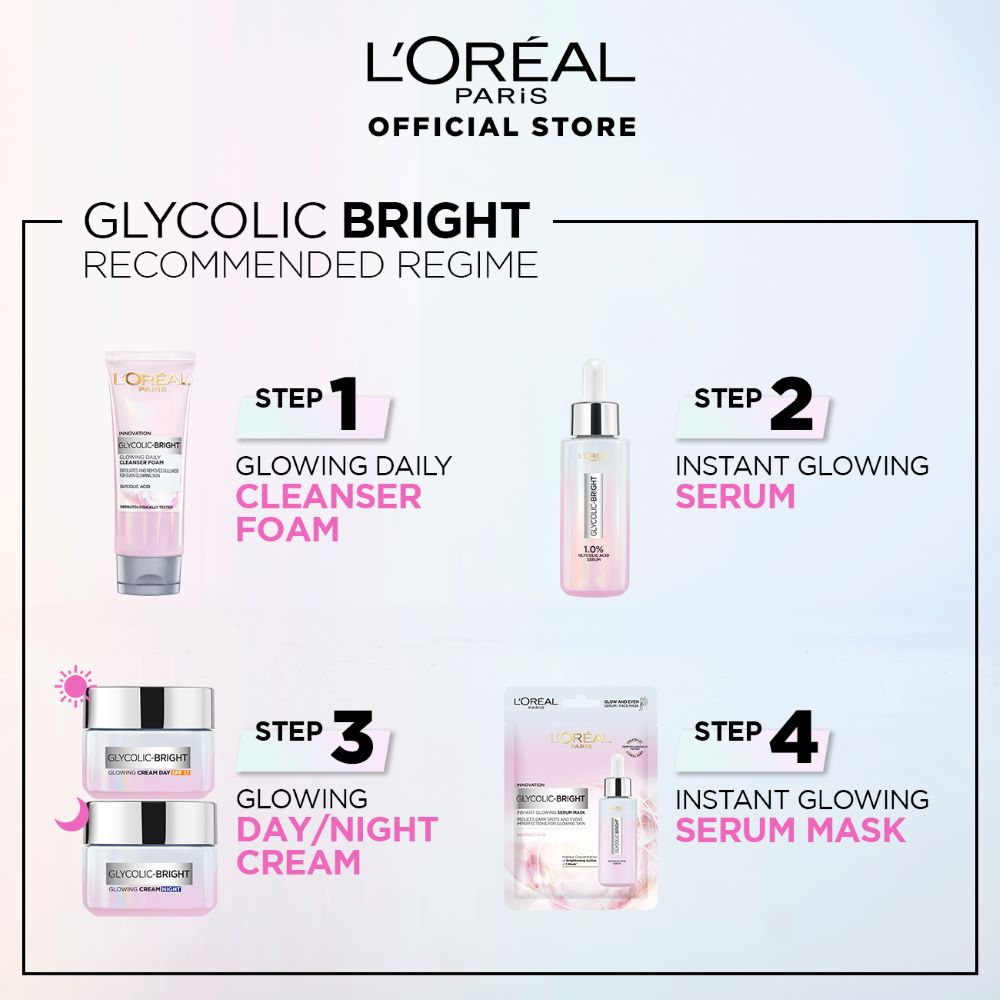 L'Oreal Paris - Glycolic Bright Glowing Daily Face Wash 100ml