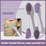 Home.Co - Double Head Silicone Facial Mask Brush