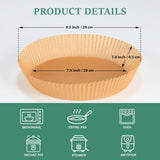 Home.Co- Air Fryer Disposable Round Papers (50pcs Set) Size: 200mmx45mm