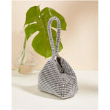 Shein - Sequined evening bag, women's cocktail party clutch Silver