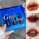 Gege - Bear 3 Pcs Lip Glaze Box Set B