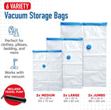 Home.Co - 6 Vacuum Storage Bags & Suction Pump