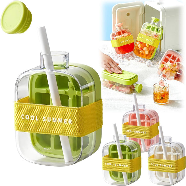 Home.co - 2in1 Ice Cube Box Bottle 500ml (Random Color)