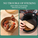 Home.Co- Air Fryer Disposable Round Papers (50pcs Set) Size: 200mmx45mm