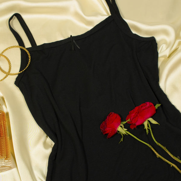 Bebelle - Camisole, Ultra Soft Viscose Lycra Slip - Black