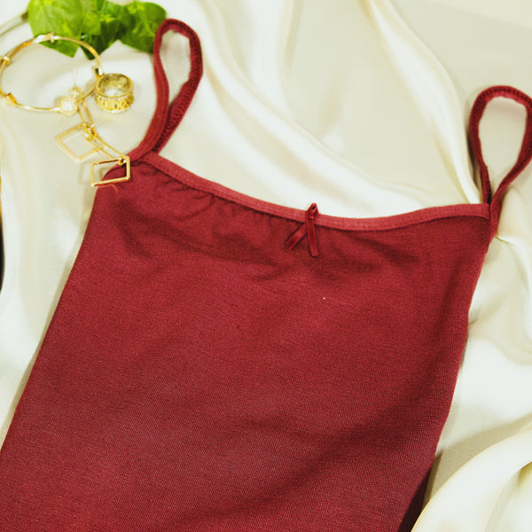 Bebelle - Camisole, Ultra Soft Viscose Lycra Slip - Maroon