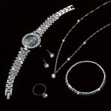 The Original Watches- Shein 6 Pcs/Set 1Pcs Round Pointer Quartz Watch & 5Pcs Bracelet with Gift Set Box