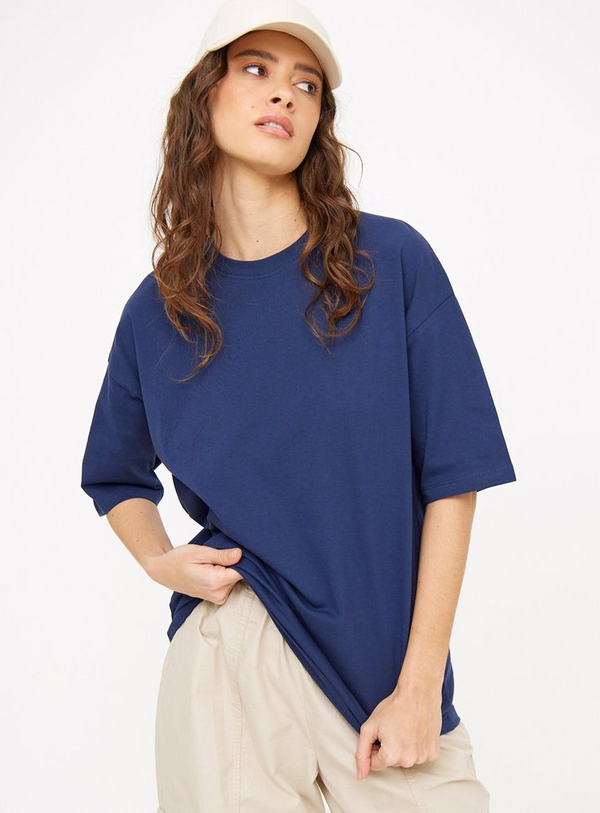 VYBE - Drop Shoulder T-shirt - Navy Blue