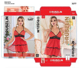 Emerce - Ruselin Transparent Short Lingerie Sharp Red