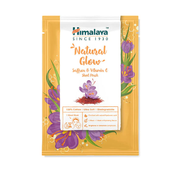 Himalya - Natural Glow Saffron And  Vitamin C Sheet Mask 30 ml