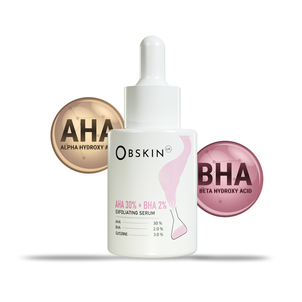 Obskin - Exfoliating  Serum AHA 30%+ BHA 2% , 30ml  - FOC