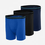Flush Fashion - Men's Underwear Boxer Briefs With Comfort Flex Waistband - Pack of 3