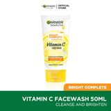 Garnier- Skin Active Bright Complete Face Wash, 50 ml - For Brighter Skin