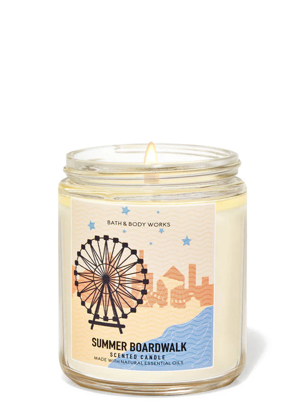 Bath & Body Works Summer Boardwalk Single Wick Candles 198g