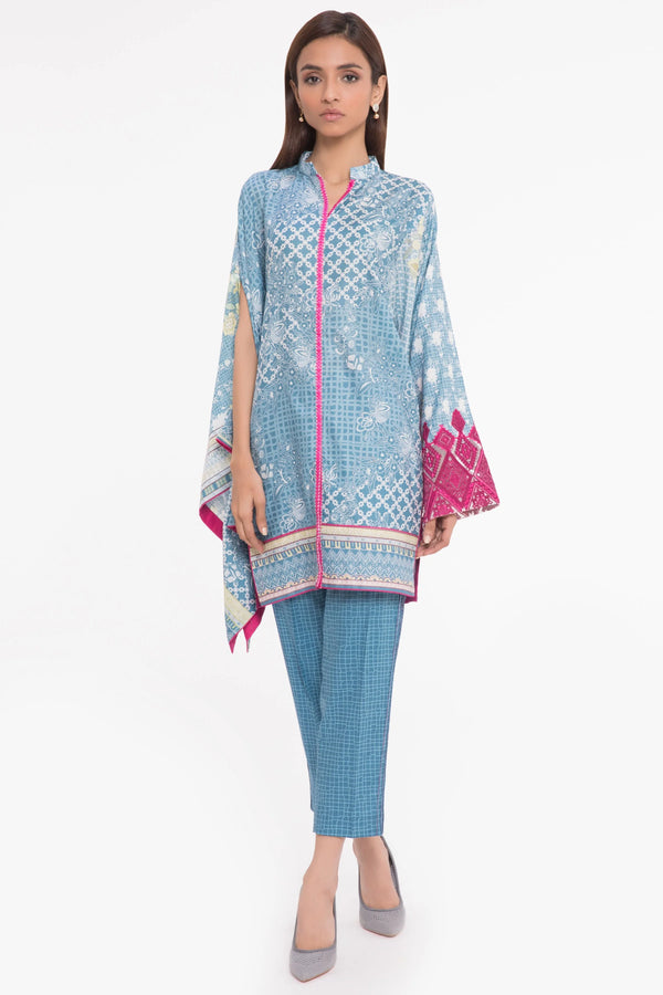 Sapphire -  Blue Daisy 1 Piece Kaftan