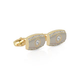 Cufflers - Classic Gold Cylinder Cufflinks Model 0017 with Free Gift Box