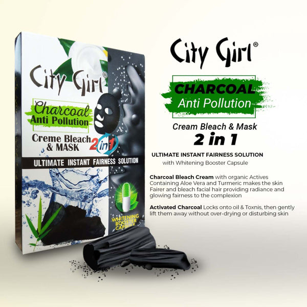 City Girl - Charcoal Bleach Cream + Mask (30g)