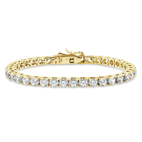 Beri - Crystal Tennis Bracelet - Gold Tone