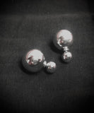 Beri- Double Sided Ball Studs - Silver