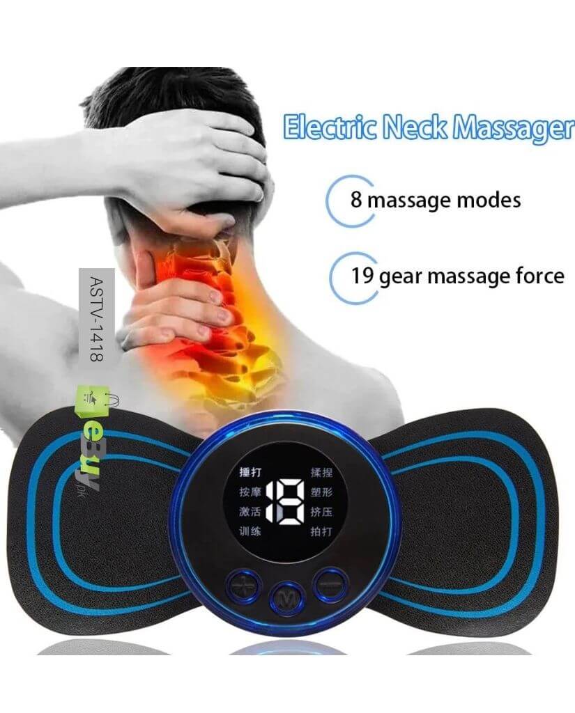 Butterfly Neck Rechargeable Massager Electric Neck Massage EMS Cervica – A  & H Accessories