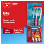 Colgate- Extra Clean Toothbrush - Triple Pack (Medium)