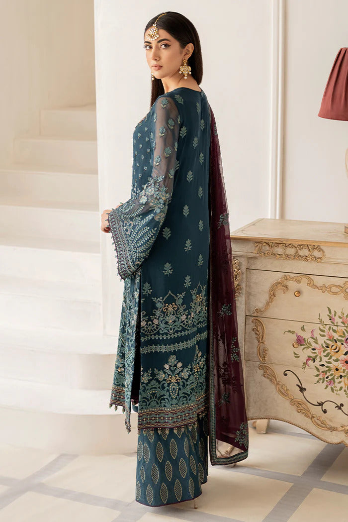 Flossie Embroidered Chiffon Suits Unstitched 3 Piece Cattlelya Orchid - Luxury Collection