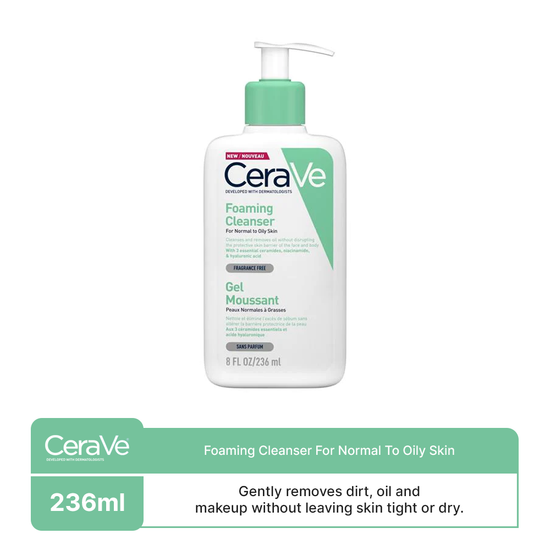 Cerave- Foaming Cleanser for Normal to Oily Skin 236ml