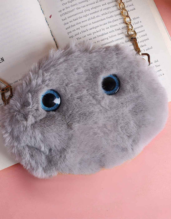 RangooN - Grey Fluffy Pouch Bag