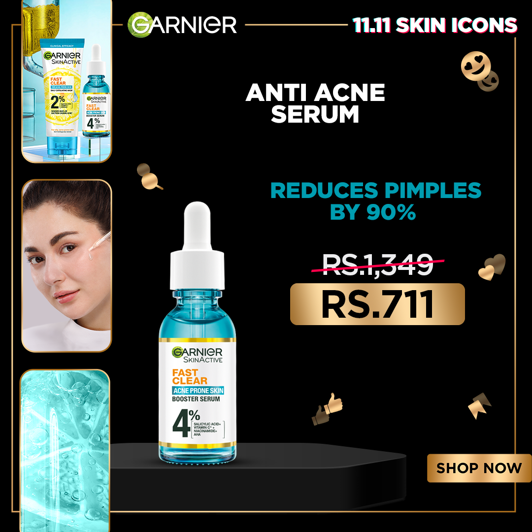 Garnier - Fast Clear Serum For Acne Prone Skin - 15ml