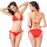 Emerce - Heat Red Padded String Ribbed Bikini