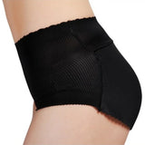 Emerce - Mid Waist Rib Padded Panty Style Butt Lifter Hip Enhancer 5009