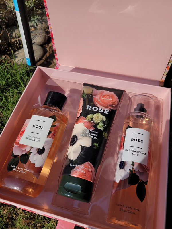 Bath & Body Works - Rose (3 Layered Gift Box) Large Gift Sets