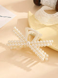 Home.Co - Faux Pearl Claw Clip - Cross