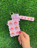 The Original Mini Silicon Zipper coin Pouch With KeyChain Pink UniCorn