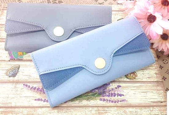 The Original Women Multi Functional Wallet Purse PU Leather Clutch Blue