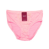 Emerce - Vee Embroidery Plus Size  Net Brief Cotton Panty