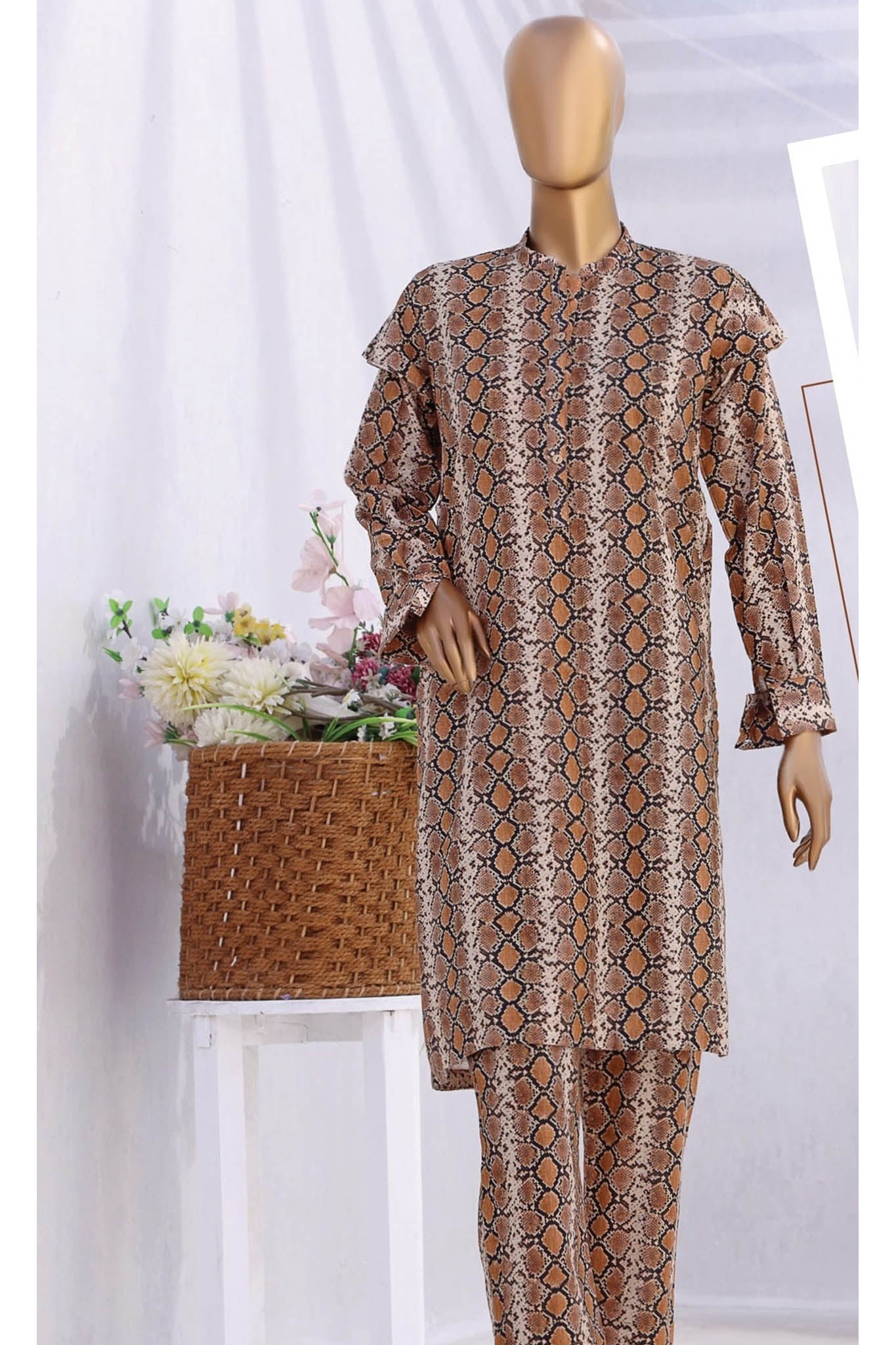 Sada Bahar Stitched 2 Piece Animal Print Khaddar Runway Collection'202 ...