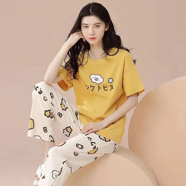 VYBE -  Yellow Little Bear Printed PJ Suit