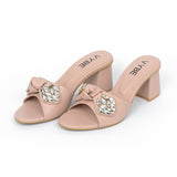VYBE - Strap Heel With Pearl (Nude)