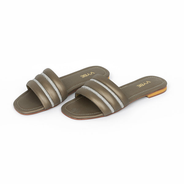 VYBE - Two Shine Strap Slide-Dull Gold