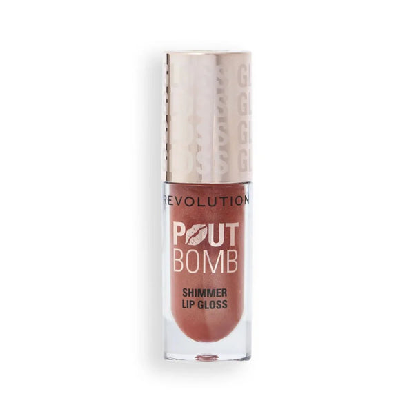 Makeup Revolution Pout Bomb Shimmer Gloss - Nude Glow