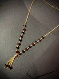 Beri- - Maroon & Black Crystal Necklace