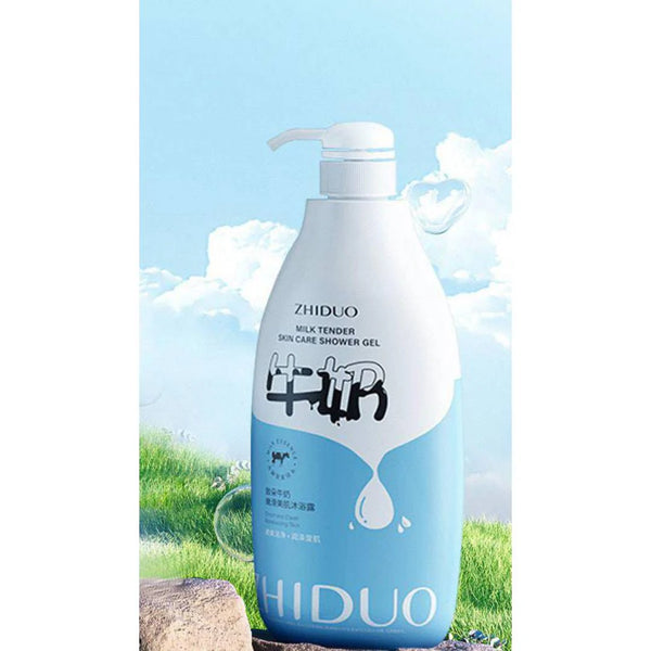 Zhiduo Milk Tender Skin Care Shower Gel , deep cleanses, smoothes hair, controls oil, and is refreshing. 500ml ZD05354