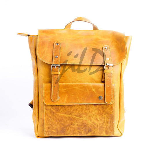 JILD Nomad Vintage Leather Backpack Camel Brown
