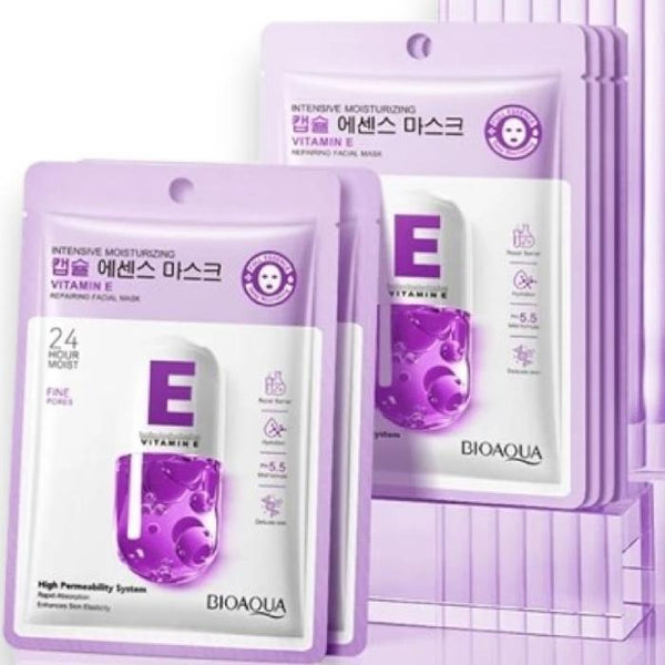 BIOAQUA - MASCARILLA FACIAL EN VELO REPARADORA VITAMINA E