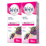 Pack of 2 Veet Cold Wax strips Normal Body & Legs 24 trips for Hair removal