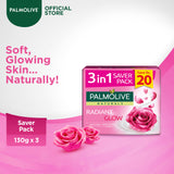 Palmolive- Naturals Bar Soap Saver Pack 130gx3 - Radiant Glow
