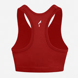 Flush Fashion - Women's Seamless Sports Bra, Support for Yoga Gym - Red